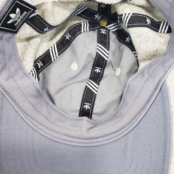 Adidas Relaxed Wool Blend Strapback Hat Gray White Embroidered - Picture 9 of 12